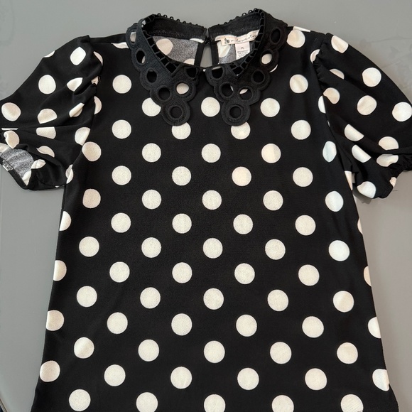 Black and white polka dot blouse - Picture 1 of 9